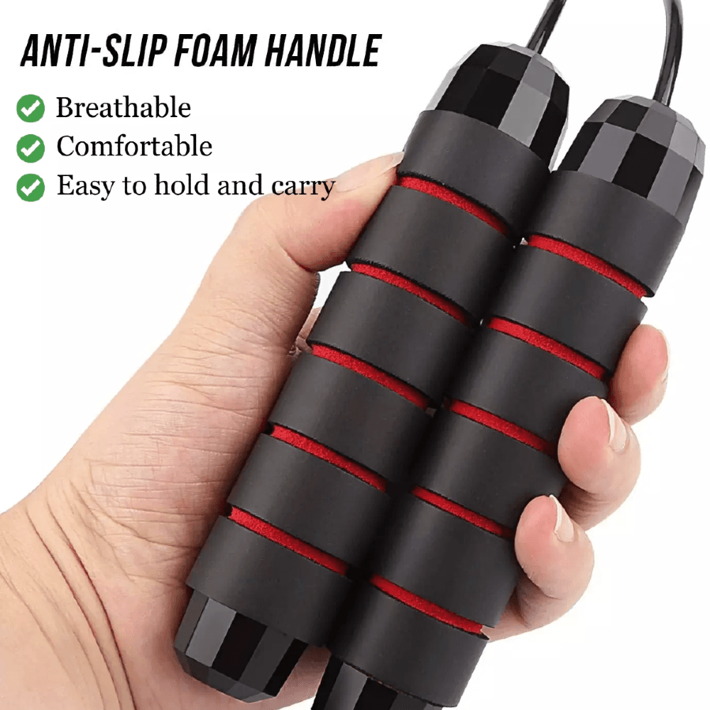 Anti-slip foam handle in hand